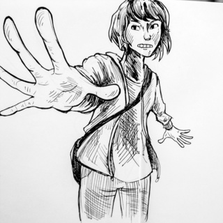 320x320 practiced hand perspective on max caufield not sure how i feel - Hand Perspective Drawing