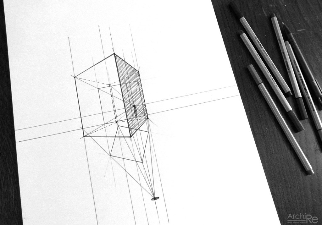 1024x716 The Power Of Hand Drawing And How To Draw A Perspective - Hand Perspective Drawing