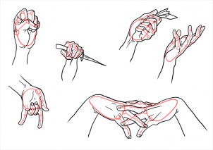302x213 How To Draw Classical Hands - Hand Perspective Drawing