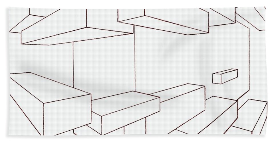 967x500 Point Perspective Drawing Hand Towel For Sale - Hand Perspective Drawing