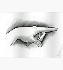 210x230 Finger Pointing Drawing Posters Redbubble - Hand Pointing Drawing