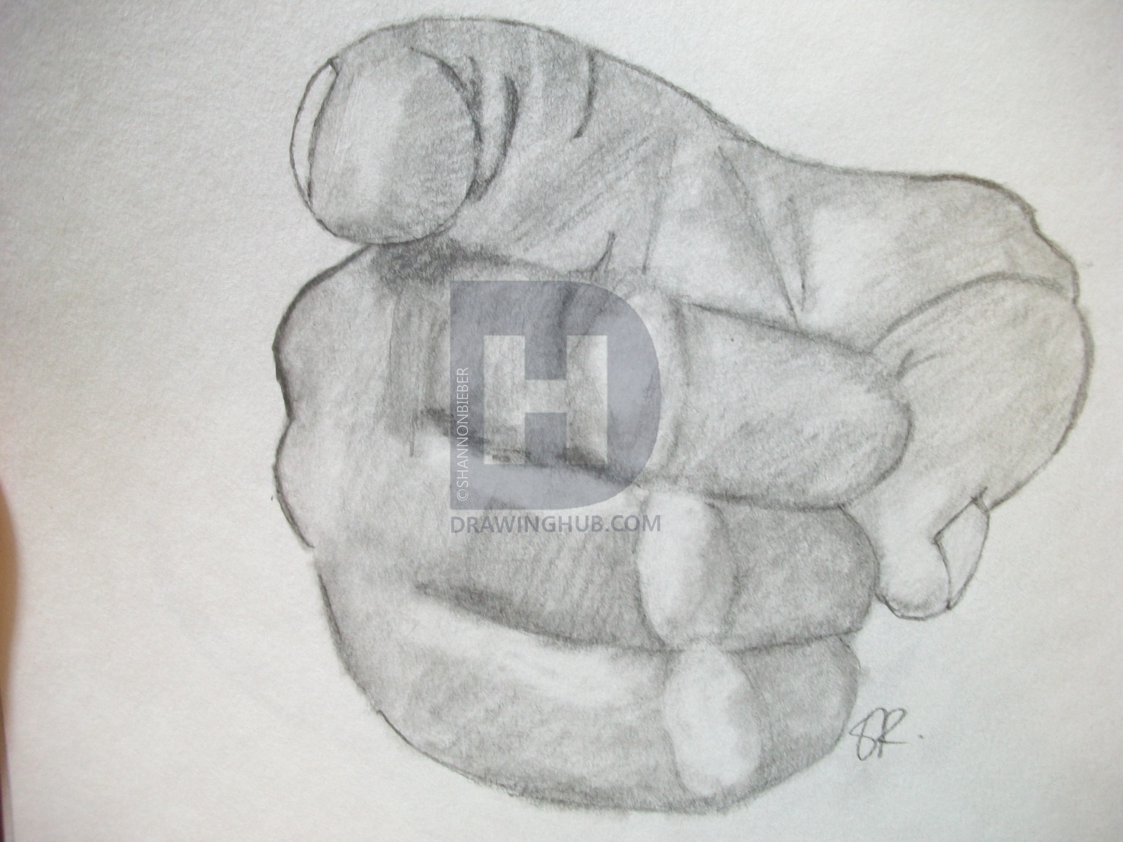 3664x2748 Hand Pointing Drawing - Hand Pointing Drawing