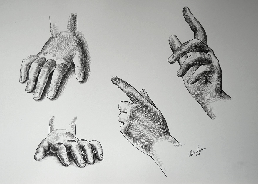 878x628 Pointing Drawing Free Download - Hand Pointing Drawing