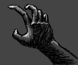 300x250 a hand reaching out towards darkness drawing - Hand Reaching Out Drawing
