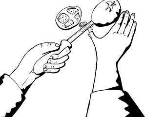 297x240 Unidentified Hand Reaching Out - Hand Reaching Out Of Water Drawing