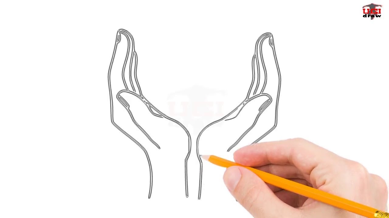 1280x720 How To Draw Hands Step - Hand Simple Drawing