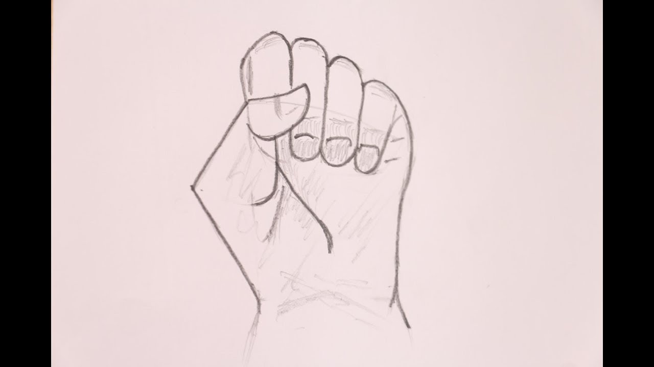 1280x720 How To Draw Hand - Hand Simple Drawing