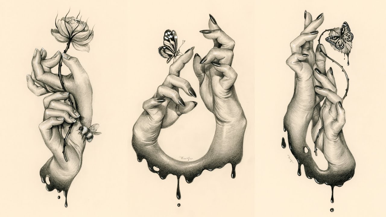 1280x720 hands study sep patreon reward drawings - Hand Study Drawing