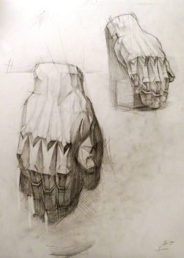 375x526 academic drawing study hand drawing - Hand Study Drawing