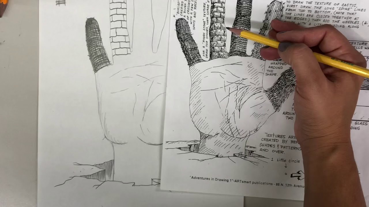 1280x720 how to draw texture using the texture hand worksheet - Hand Texture Drawing