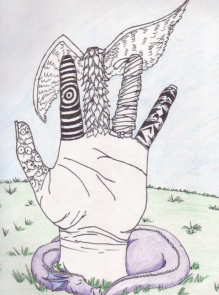 698x940 Texture Hand - Hand Texture Drawing