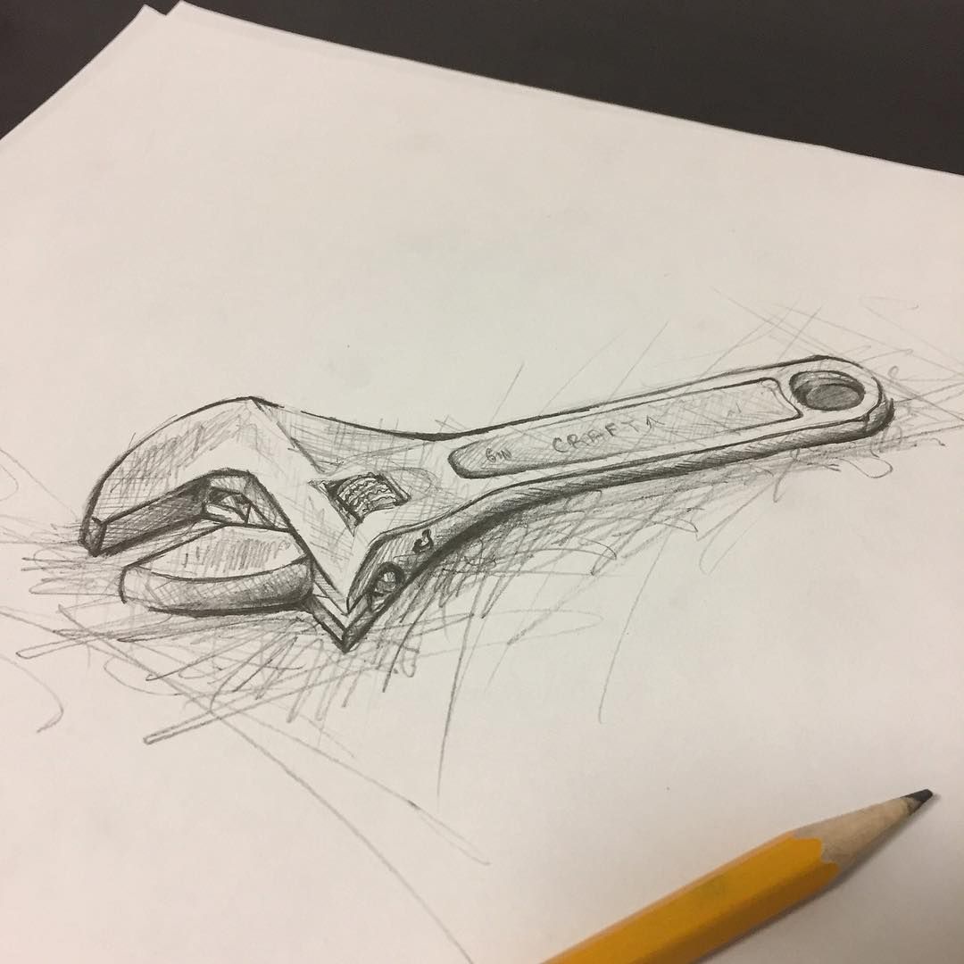 1080x1080 Craftsman Hand Tool Drawing - Hand Tools Drawing