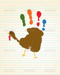 Hand Turkey Drawing Template