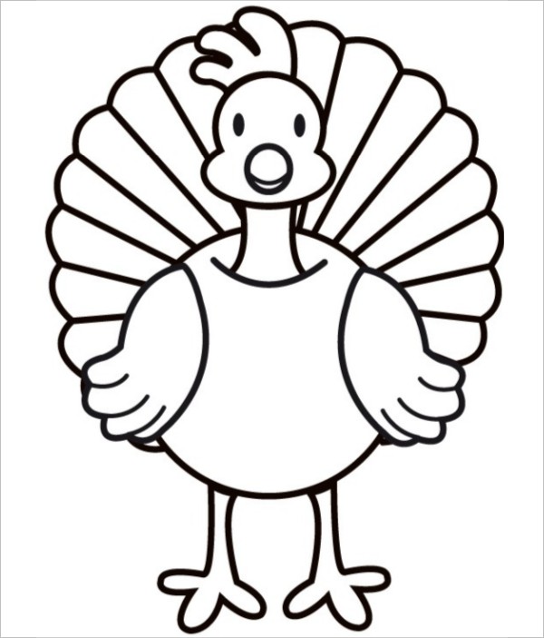 Hand Turkey Drawing Template at Explore collection