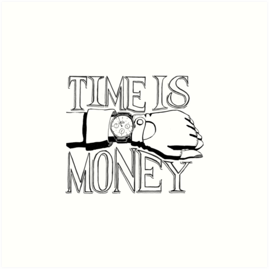 550x550 Time Is Money - Hand Watch Drawing