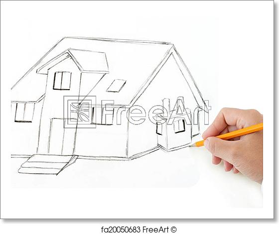 560x470 Free Art Print Of Hand With Pencil Drawing Freeart - Hand With Pencil Drawing