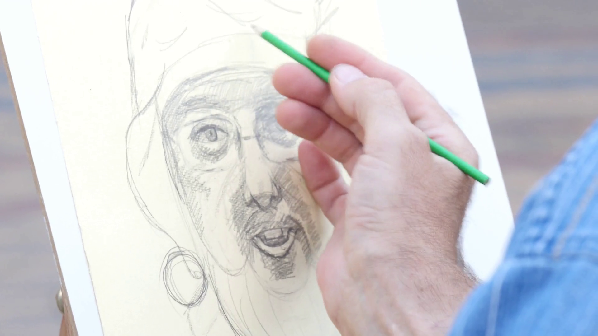 1920x1080 Hands With Pencil,drawing On White Paper Stock Video Footage - Hand With Pencil Drawing