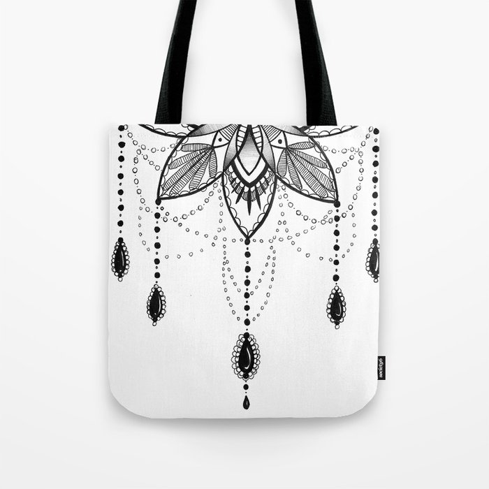 700x700 flowing mandala chandelier drawing tote bag - Handbag Drawing