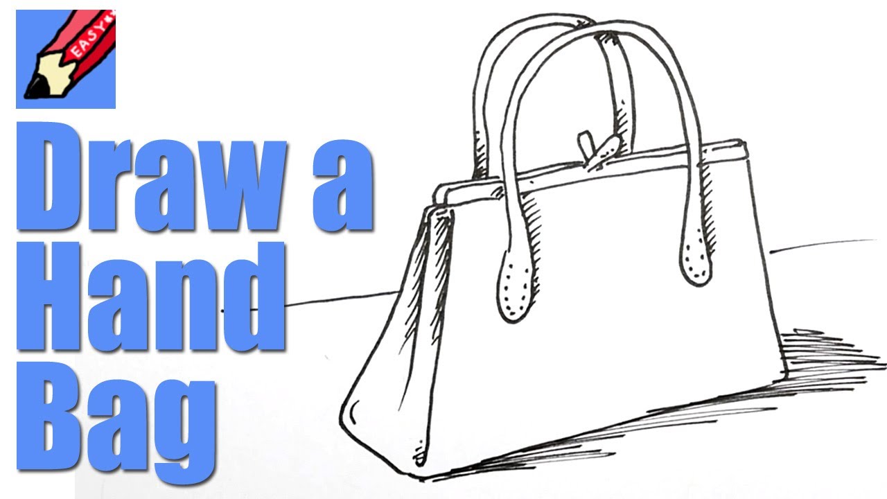 1280x720 how to draw a handbag real easy - Handbag Drawing
