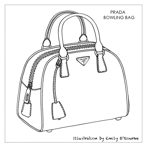 473x473 prada bowling bag - Handbag Drawing
