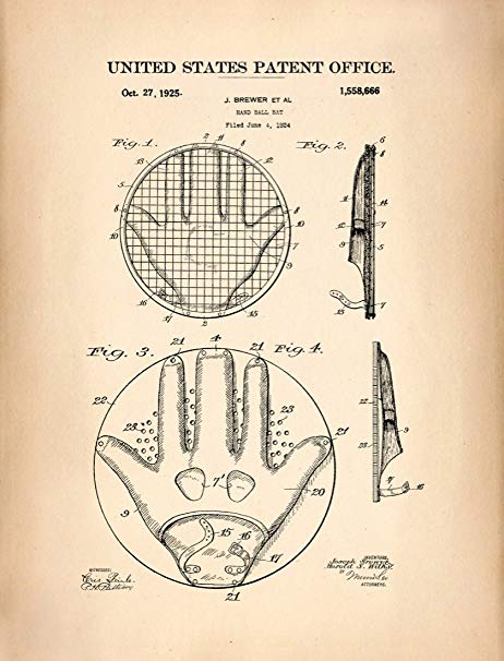 462x606 Poster For Home Decoration Vintage Patent - Handball Drawing