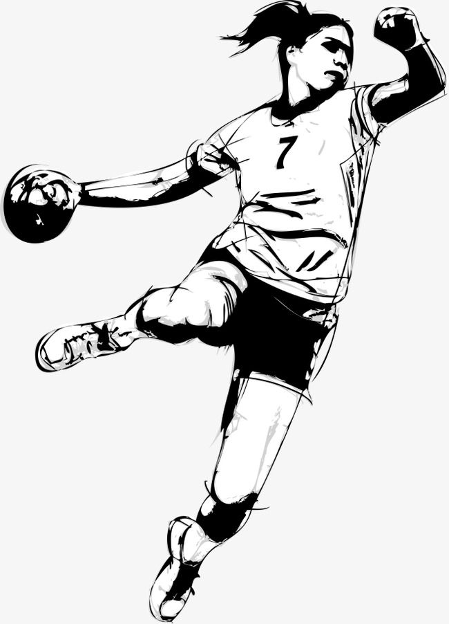 650x902 Pin Jozsef Szoke, Itt X Handball Players - Handball Drawing