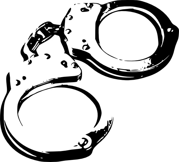 600x544 handcuffs clip art free vector in open office drawing - Handcuffs Drawing
