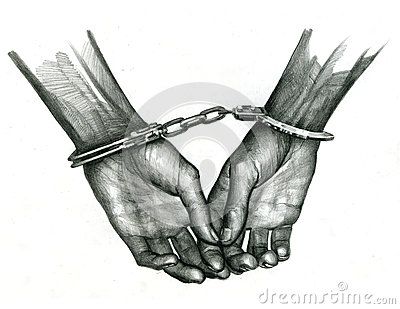 400x309 pencil - Handcuffs Drawing