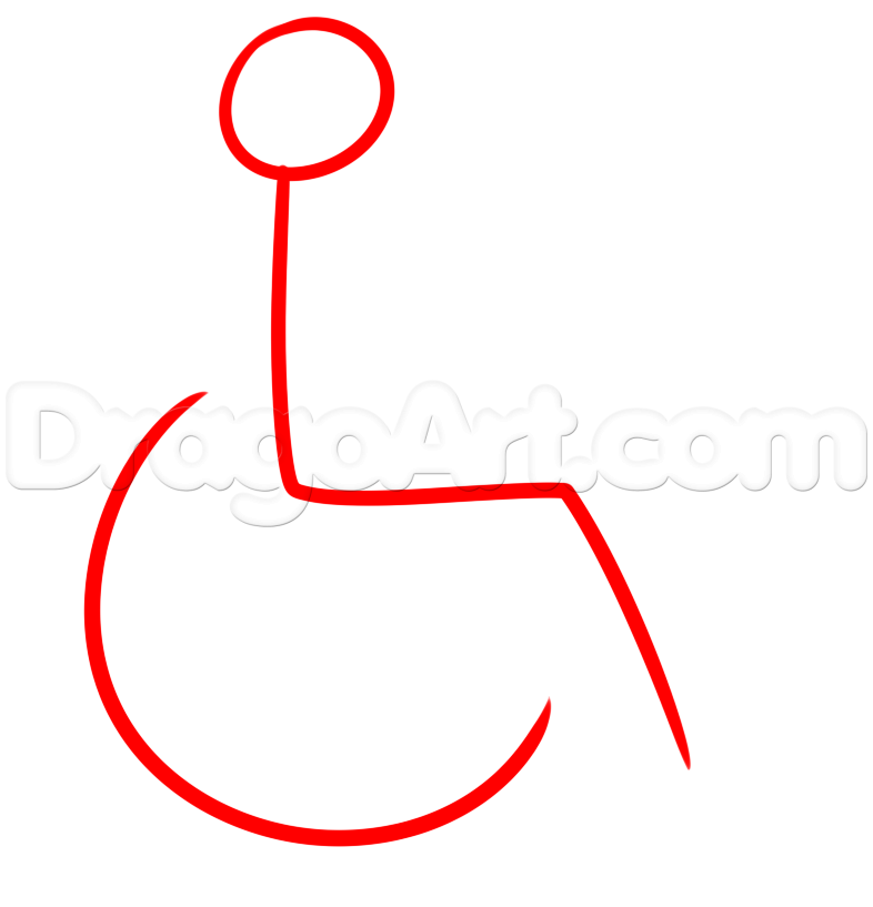 786x817 how to draw a handicap sign, step - Handicap Drawing