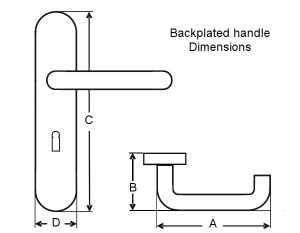 300x233 heritage brass pnf door handle lever lock waldorf design - Handle Drawing