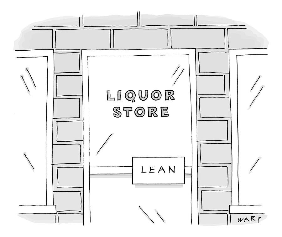 900x758 close up view of a liquor store with door handle drawing - Handle Drawing