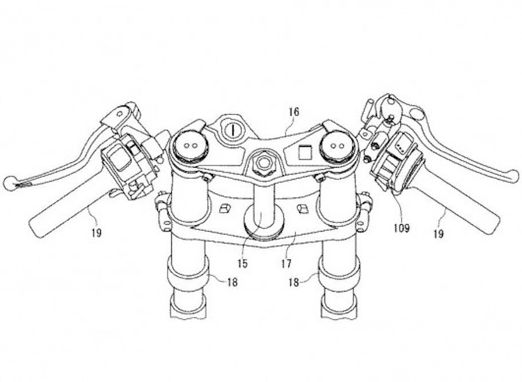 750x549 Suzuki Patent For A Hybrid Motorcycle With Semi Automatic - Handlebar Drawing