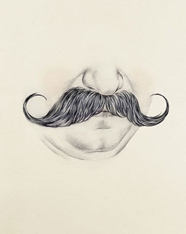 600x755 Cecilia Carlstedt Beard Drawings Bumbumbum Men's Style - Handlebar Drawing