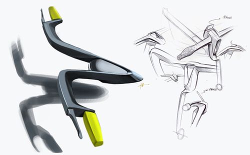 500x310 Concept Sketches Bike Handlebars Id Sketches Renderings - Handlebar Drawing