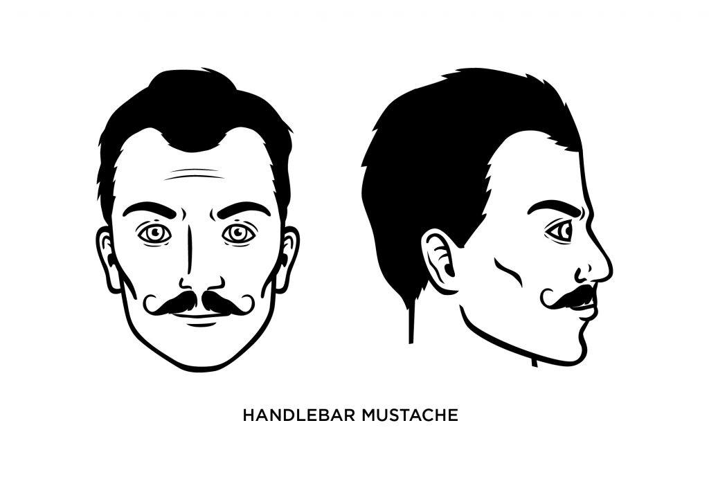 1024x715 The Handlebar Mustache How To Grow, Guide, Examples, And More! - Handlebar Moustache Drawing