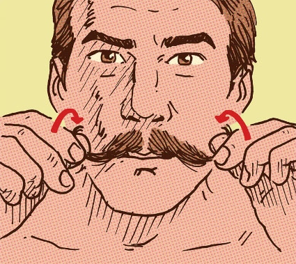 425x379 how to grow a handlebar mustache the art of manliness - Handlebar Mustache Drawing
