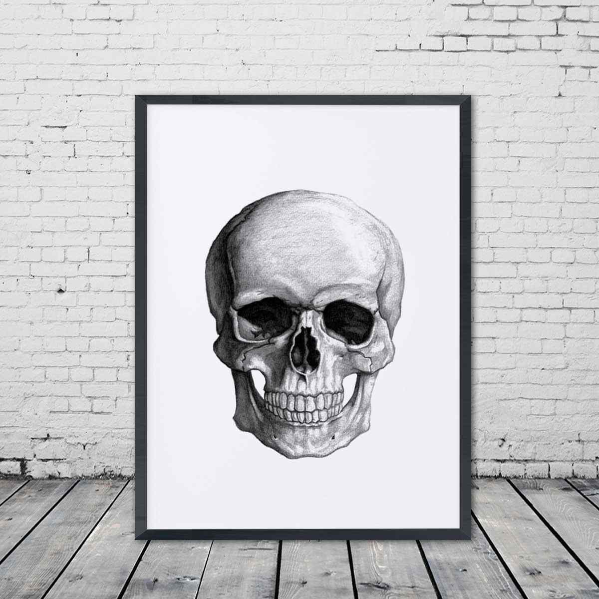 1200x1200 Detail Feedback Questions About Skull Art Print Painting Wall Art - Handmade Drawing