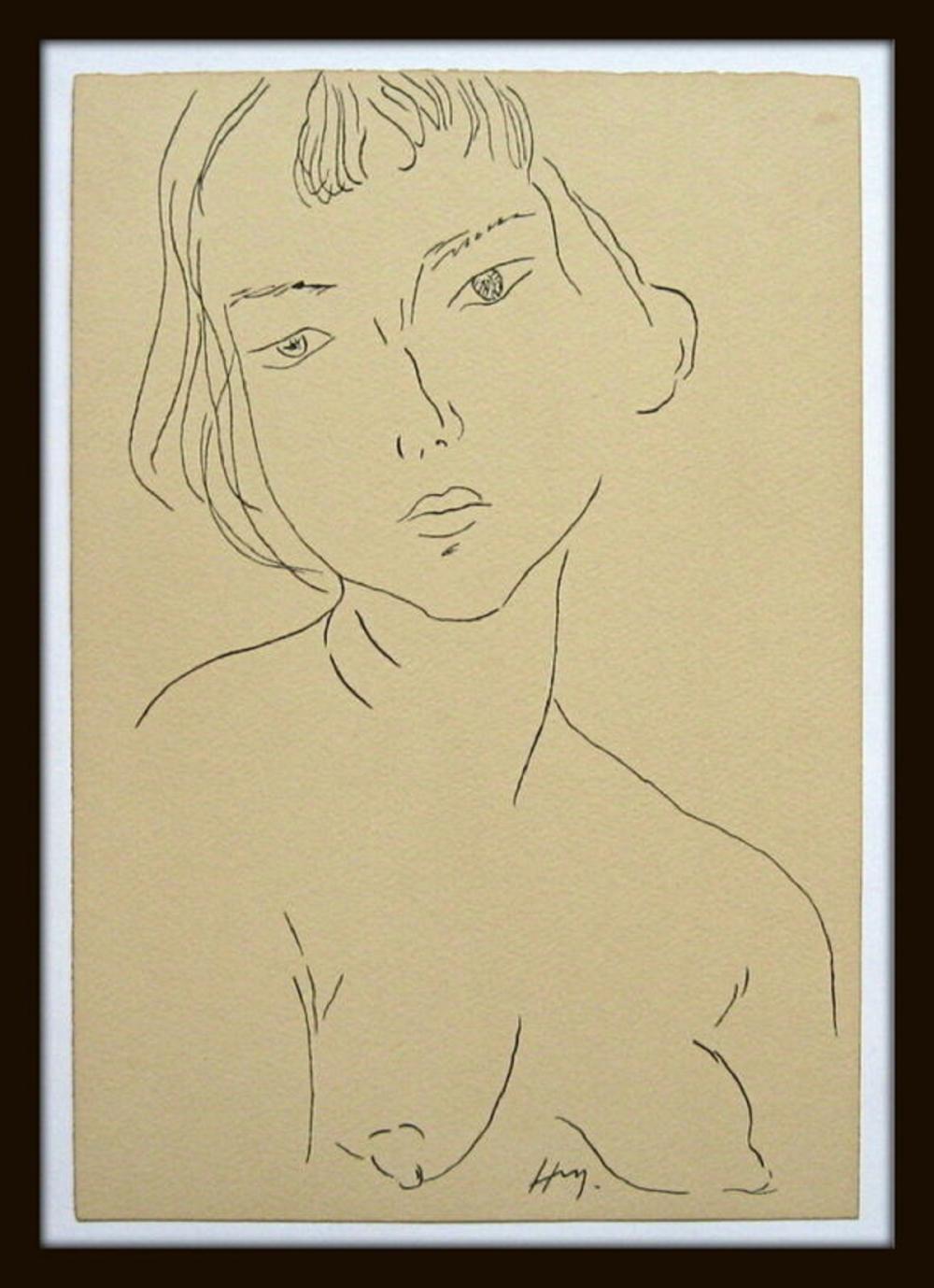 1000x1379 henri matisse unique handmade drawing - Handmade Drawing