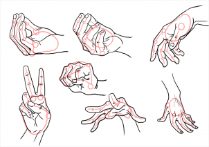 302x213 How To Draw Hands, Step - Hands For Drawing
