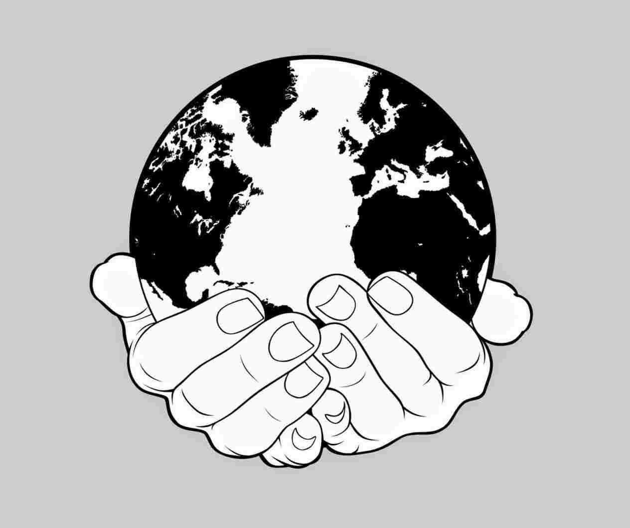 1264x1060 Holding Tree Against White Background Rhcom Hands World - Hands Holding The World Drawing