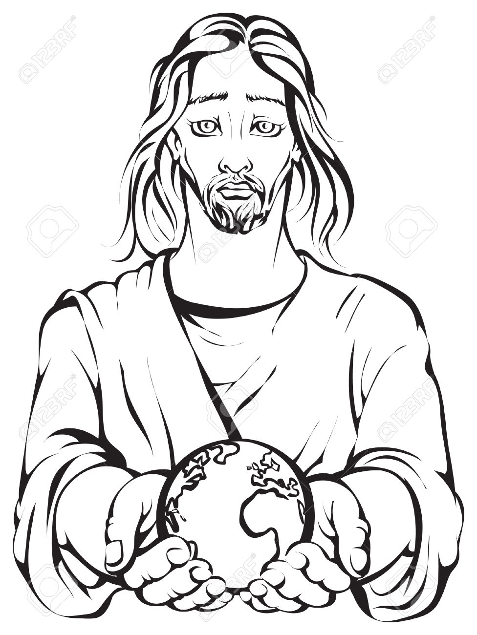 976x1300 World In Gods Hands + Clipart - Hands Holding The World Drawing