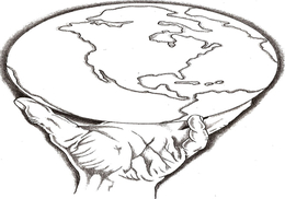260x182 Download Hand Holding World Drawing Clipart Drawing Earth Sketch - Hands Holding The World Drawing