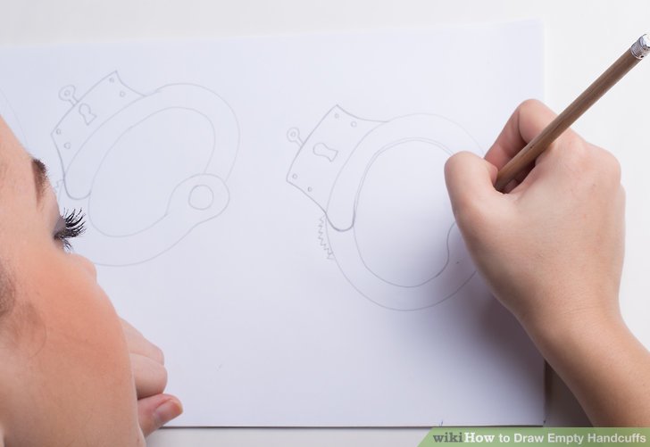728x501 How To Draw Empty Handcuffs - Hands In Handcuffs Drawing