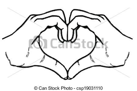 450x300 Heart Hands Vector Clip Art - Hands Making A Heart Drawing