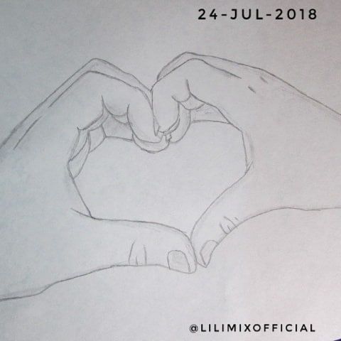 480x480 I Drew This - Hands Making A Heart Drawing