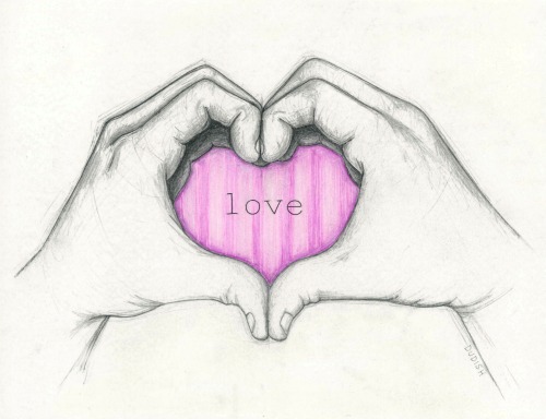 500x384 Hands Making A Heart Drawing - Hands Making A Heart Drawing