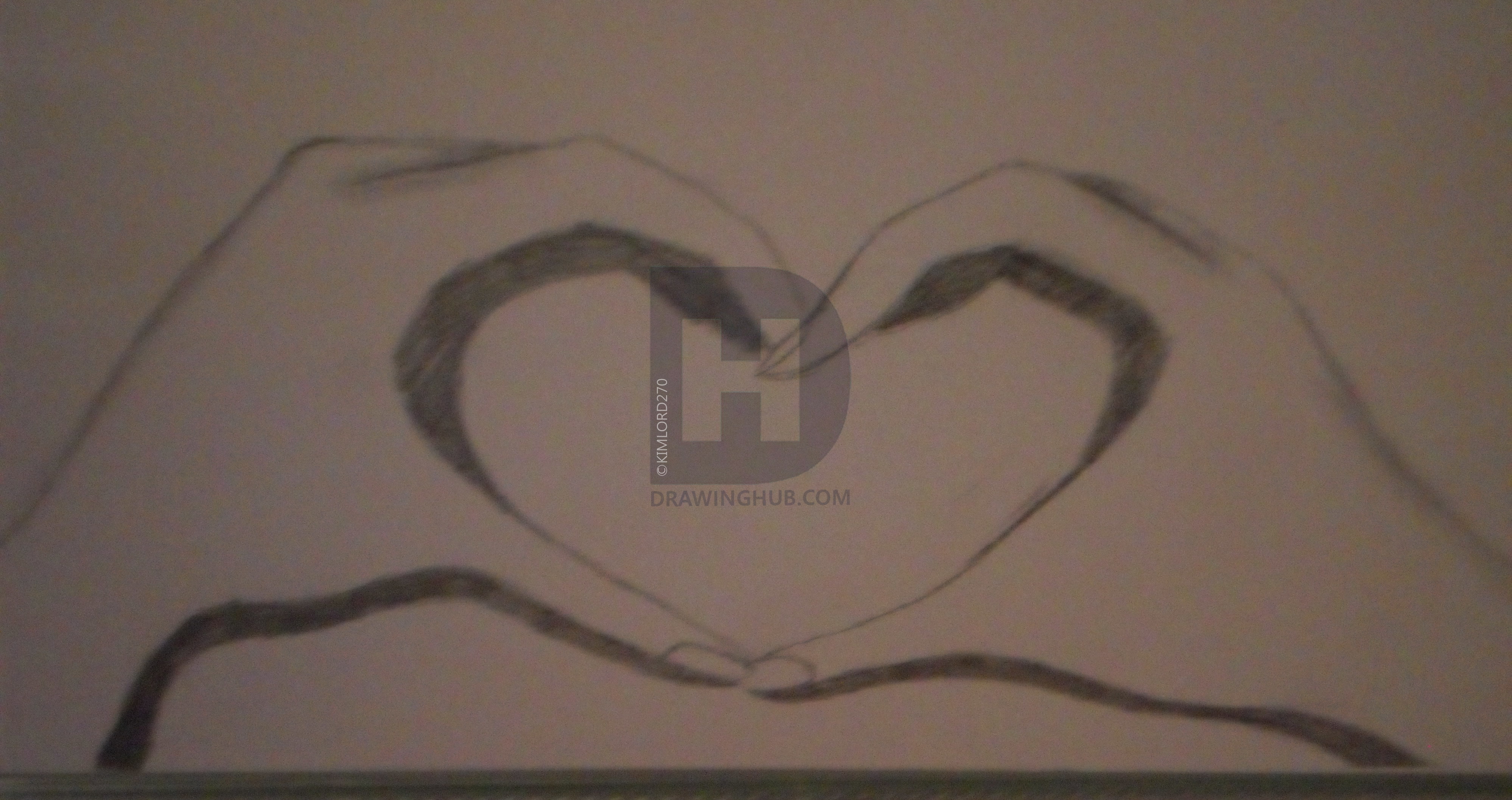 3996x2115 Hands Making A Heart Drawing - Hands Making A Heart Drawing