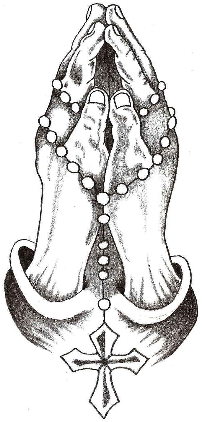 684x1428 Praying Hands With Rosary Wallpapers - Hands With Rosary Drawing