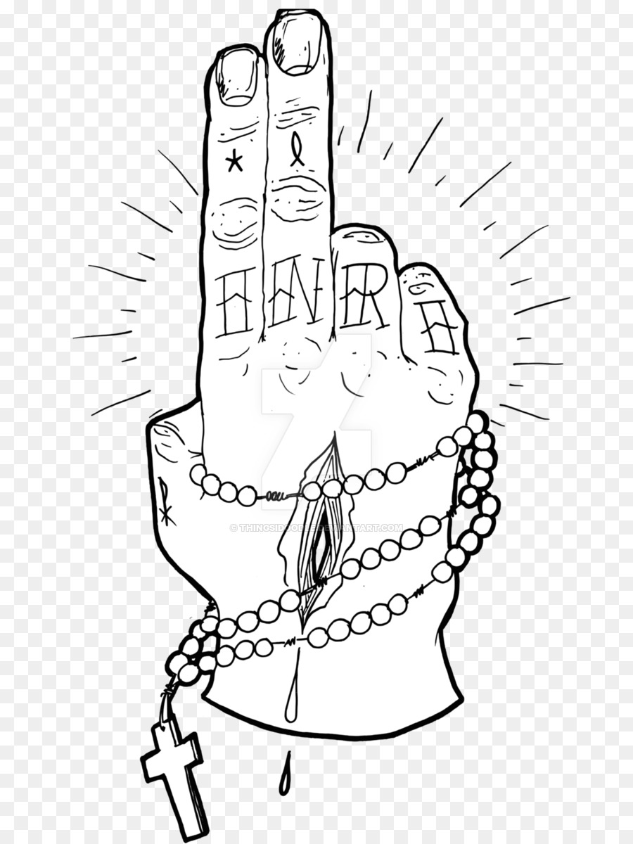 900x1200 Transparent Png Image Clipart Free Download - Hands With Rosary Drawing