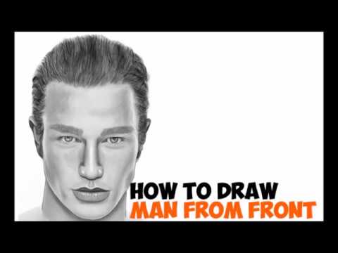 480x360 How To Draw A Face Realistic From Front Handsome Man Easy Step - Handsome Man Drawing